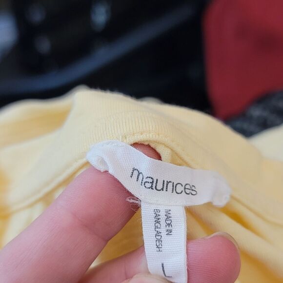 Maurices Yellow Baseball The Only BS I Need Tee Size Large - Picture 7 of 8
